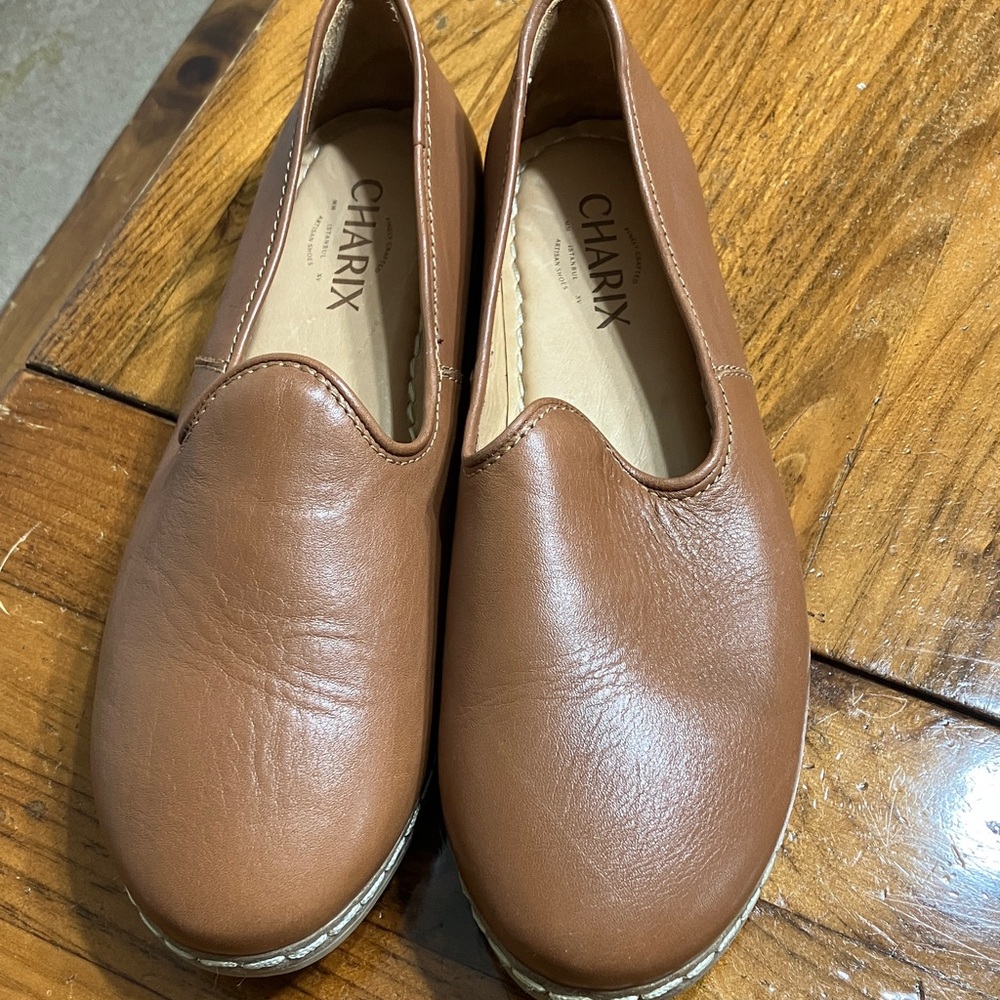 Charix Brown Leather Loafers